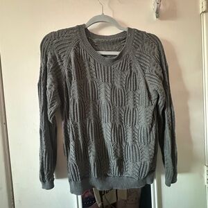 Gray Cable Knit Sweater